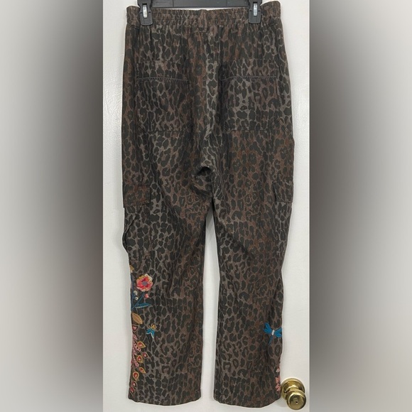 Johnny Was Shuri Cargo Pant Leopard Print Brown Size Medium - Picture 6 of 13